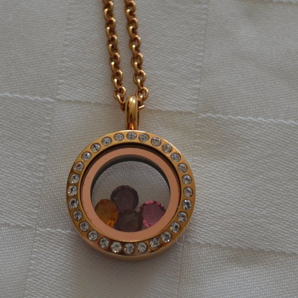 South Hill Designs 19" Rose-gold Tone Crystal Locket - Picture 1 of 9
